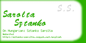 sarolta sztanko business card